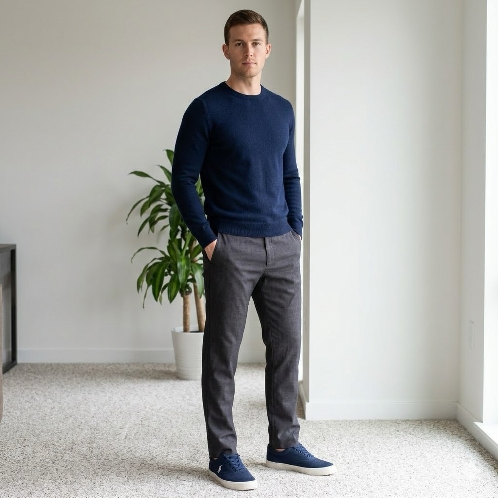 Gap Khakis Tailored Straight Fit Grey Pants - Picture 2 of 10